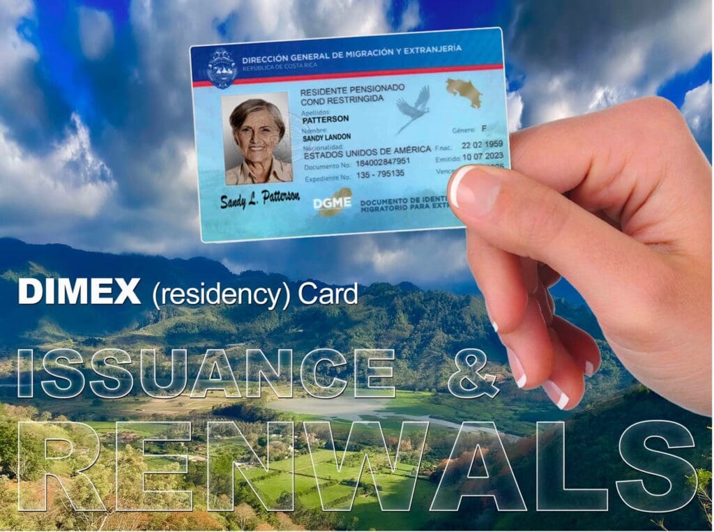 Picture of a DIMEX residency card for Costa Rica