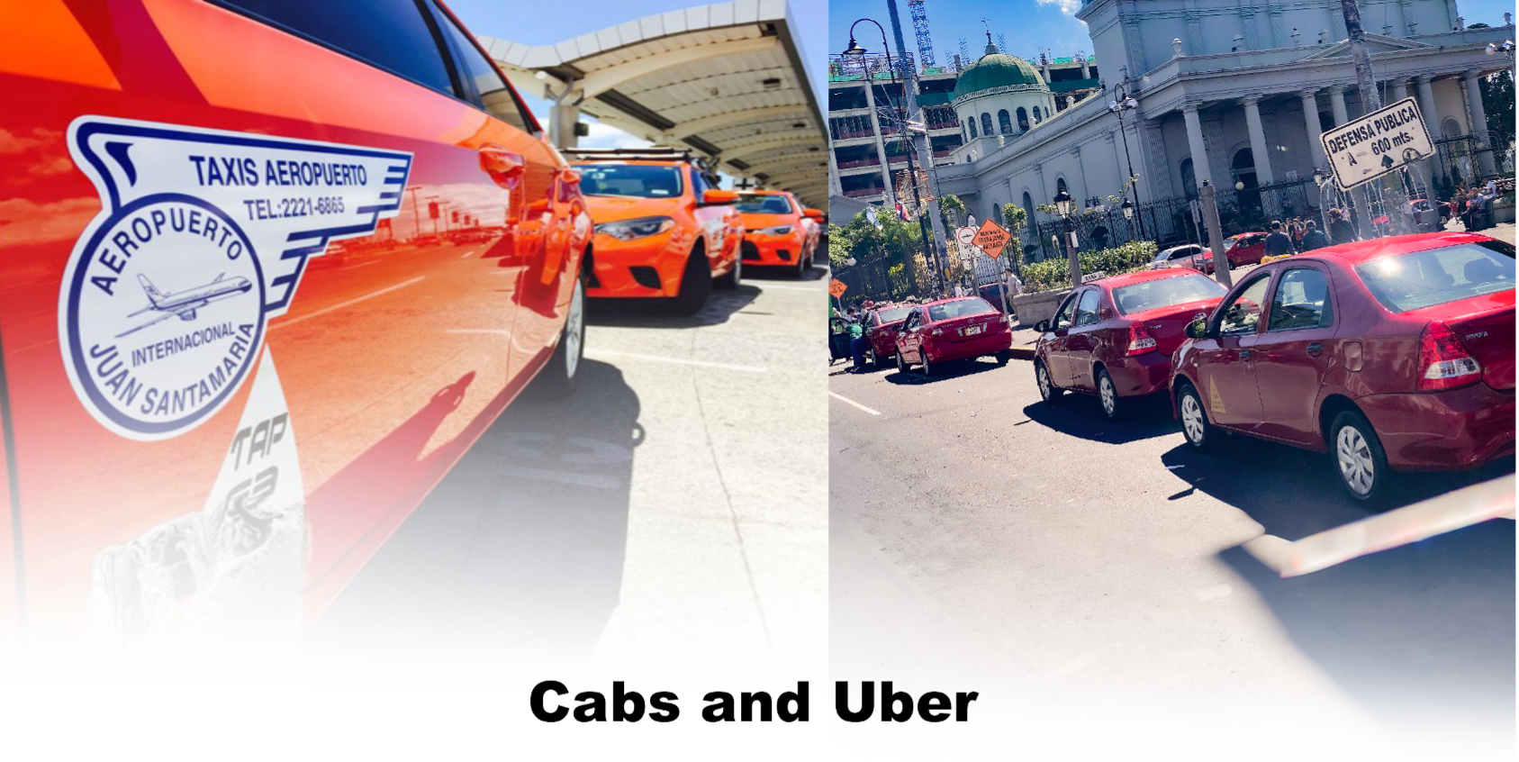 Images of Cabs and Uber Drivers in Costa Rica