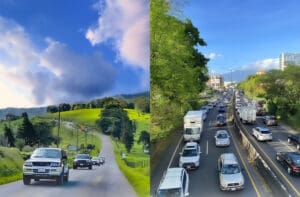 Images of driving in Costa Rica