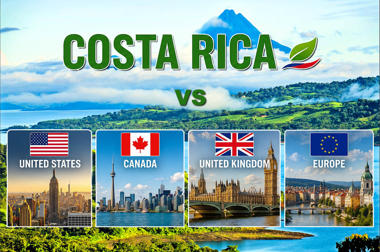 Cost of Living in Costa Rica vs. the USA, Canada, UK or EU